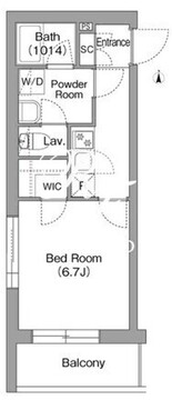 コンフォリア・リヴ両国イースト 404 間取り図