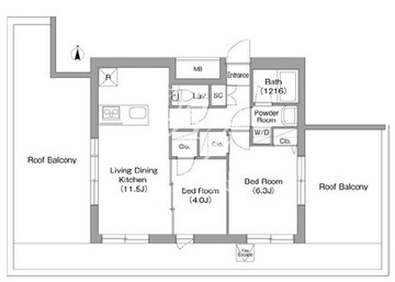 コンフォリア・リヴ両国イースト 701 間取り図