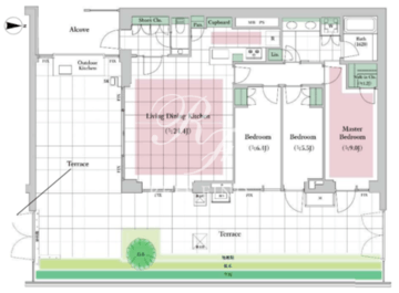 三田ガーデンヒルズ V-103 間取り図