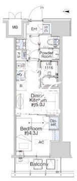 ベルファース蒲田ウエスト 1504 間取り図