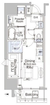 ベルファース蒲田ウエスト 1201 間取り図