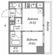 ブラウ住吉 308 間取り図