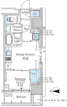 パークアクシス赤塚 1007 間取り図