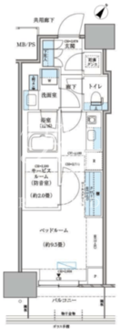 パークアクシス豊洲キャナル 405 間取り図