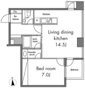 レジディアタワー麻布十番 1302 間取り図