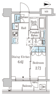 ジオエント中野弥生町 220 間取り図