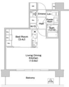 コンフォリア南砂町 1703 間取り図 ?>
