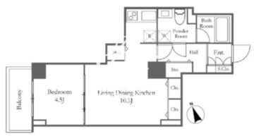リバーシティ21新川 1813 間取り図