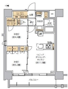 リビオメゾン芝浦 508 間取り図