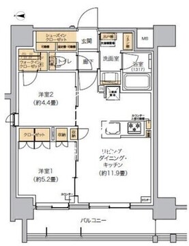リビオメゾン芝浦 308 間取り図