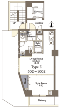 リリーフォート板橋大山 502 間取り図