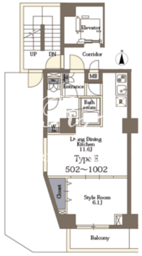 リリーフォート板橋大山 602 間取り図