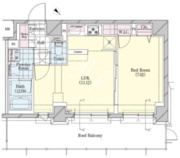 シェル品川戸越 608 間取り図