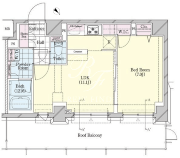 シェル品川戸越 608 間取り図