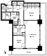 パークタワー芝浦ベイワードアーバンウイング 1702 間取り図