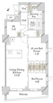 ライブカーサ文京千石プレミア 702 間取り図