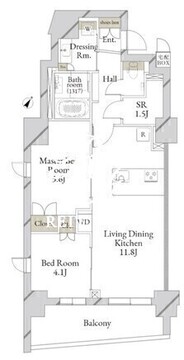 ライブカーサ文京千石プレミア 901 間取り図