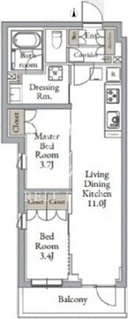 ライブカーサ千鳥町 104 間取り図