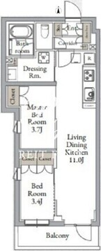 ライブカーサ千鳥町 207 間取り図
