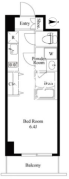 プライマル品川西大井 503 間取り図