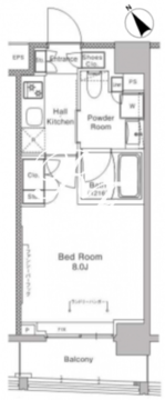 プラウドフラット東日本橋 204 間取り図