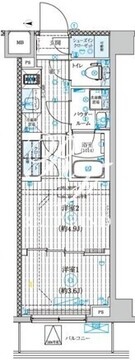 ジェノヴィア世田谷砧2 402 間取り図