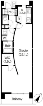 ブリリアイスト三軒茶屋 I-518 間取り図