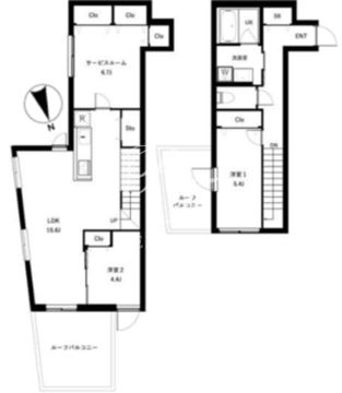 クールブラン西荻窪 402 間取り図