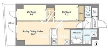 アルファコート曳舟2 407 間取り図