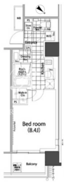 パークハビオ赤坂タワー 1406 間取り図