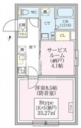 スカイラシクラス田園調布本町 102 間取り図