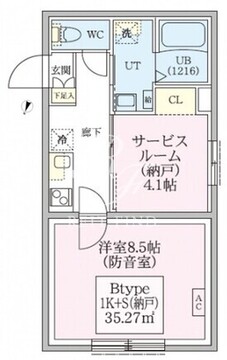 スカイラシクラス田園調布本町 102 間取り図
