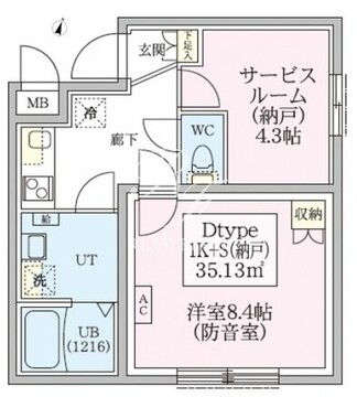 スカイラシクラス田園調布本町 104 間取り図