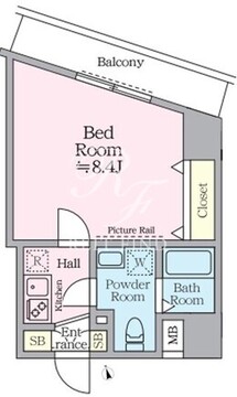 アイルイマージュ押上イースト 103 間取り図
