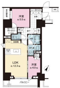 ザ・パークワンズ日本橋人形町 901 間取り図