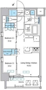 プレディアコート大森山王 604 間取り図