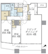 ザ・パークハウス西新宿タワー60 1305 間取り図
