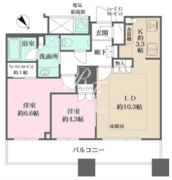 ザ・パークハウス西新宿タワー60 5402 間取り図