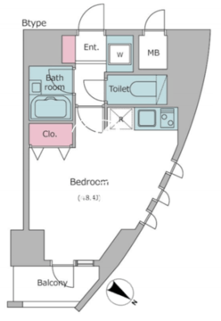レジディア東品川 213 間取り図