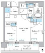 プレディアコート三軒茶屋 803 間取り図