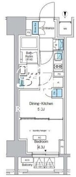 プレディアコート錦糸町スカイビュー 1401 間取り図