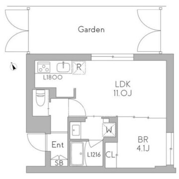 グランデュオ用賀7 104 間取り図
