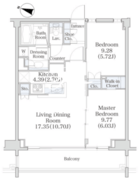 パークフラッツ市谷台町坂 702 間取り図