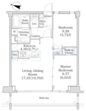 パークフラッツ市谷台町坂 702 間取り図