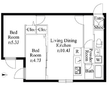 アバンティア阿佐ヶ谷南 401 間取り図