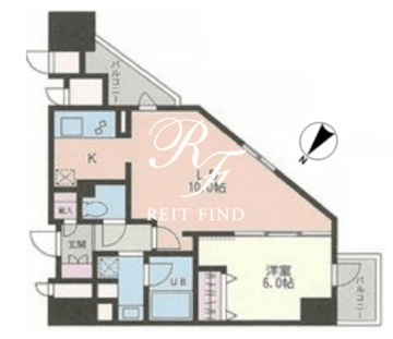 ドゥーエ幡ヶ谷 1605 間取り図