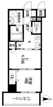 ルクレ東上野レジデンス 704 間取り図