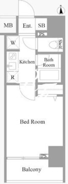 ルクレ錦糸町 1002 間取り図