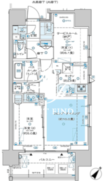 ディームス渋谷本町 407 間取り図