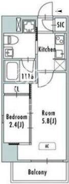 グランパセオ亀有 701 間取り図